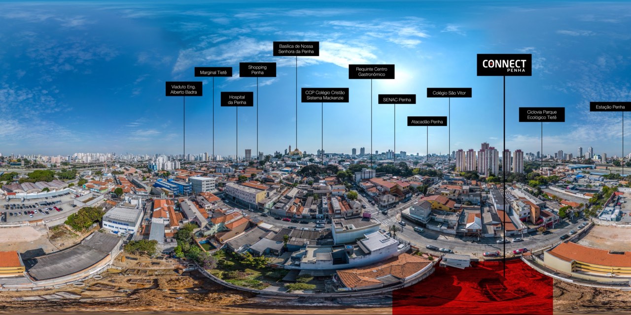 Vista aérea da localização - Connect Penha, Penha, São Paulo